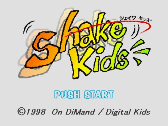 Shake Kids title screen for Playstation